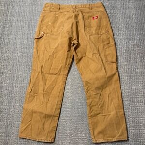 Dickies Canvas Carpenter Jeans Tan Brown Workwear Skater Mens Size 37x30‎